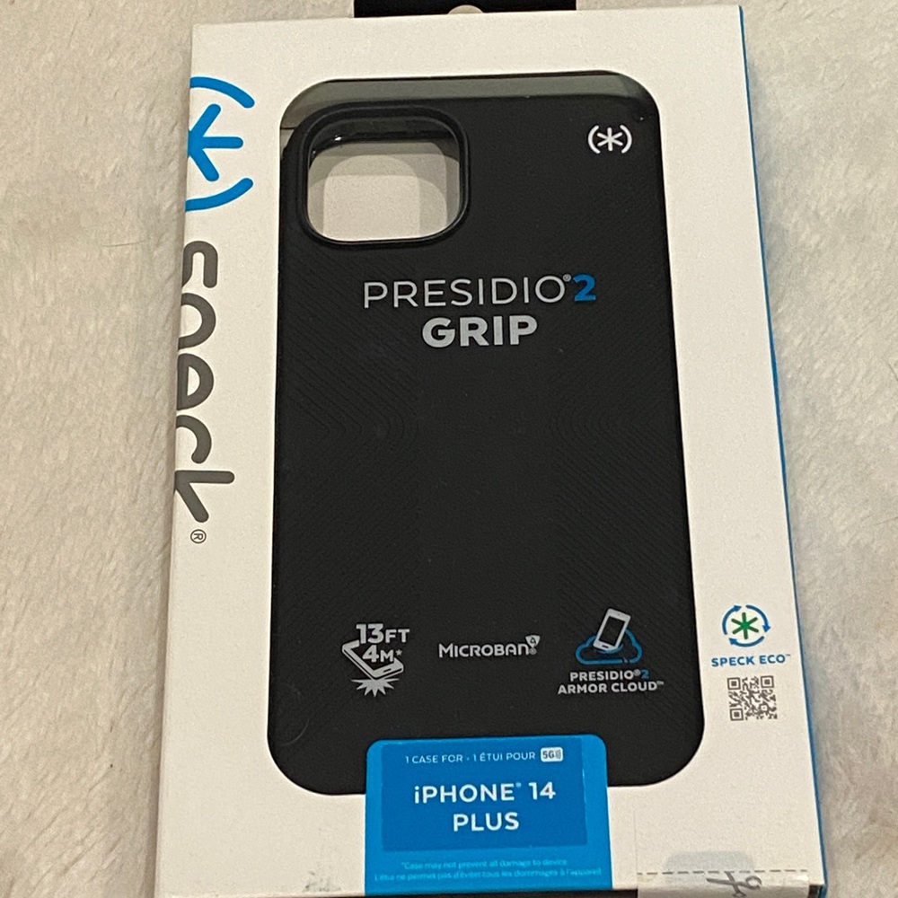 Speck Apple iPhone 14 Plus Presidio 2 Grip Protective Case Cover Black NWT